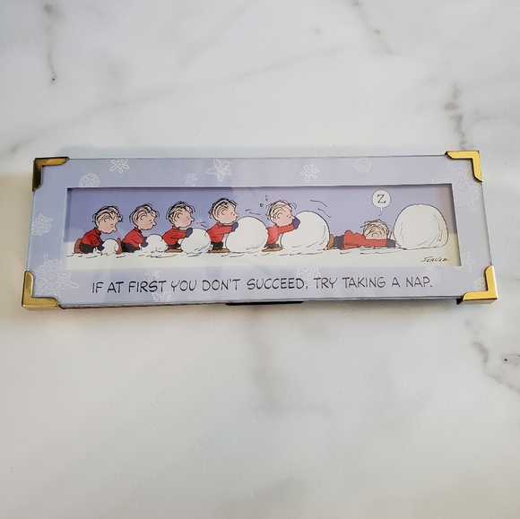 Hallmark Peanuts Gallery “Don’t Give Up!" Comic Strip Sign LINUS - Picture 8 of 9